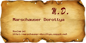 Marschauser Dorottya névjegykártya